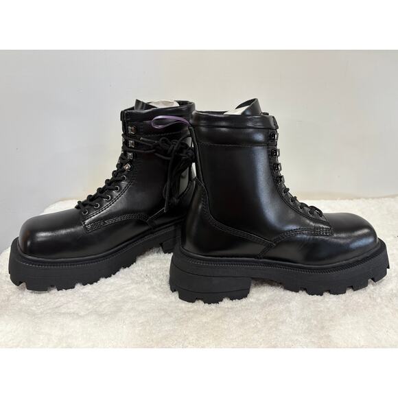 NWOB eytys Michigan Cow Leather Lace-Up Combat Work Boots Black Unisex M8.5/W10 - Picture 5 of 9